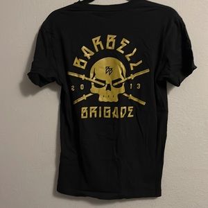 BARBELL BRIGADE 2013 black and gold XS shirt